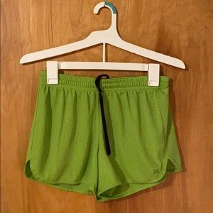 Green athletic shorts